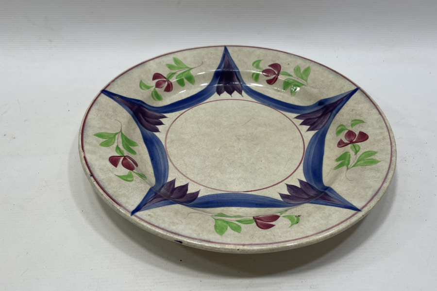 OSMANLI DÖNEMİ EL BOYAMA PORSELEN TABAK