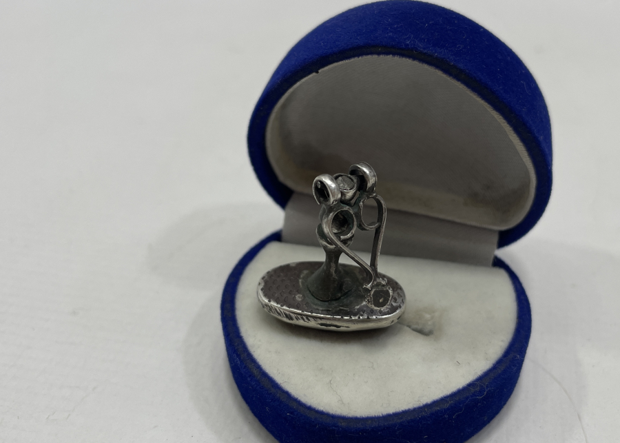 1900 BAŞLARI AKİK ÜZERİ EL KAZIMA İŞÇİLİKLİ GÜMÜŞ MÜHÜR