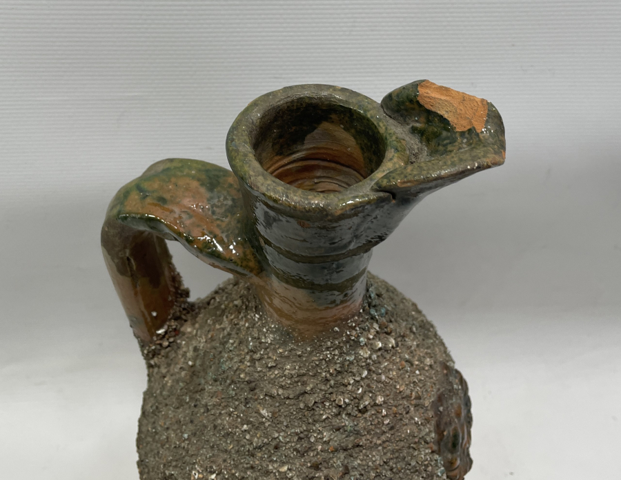 ANTİKA ÇANAKKALE İŞİ KUMLU TESTİ