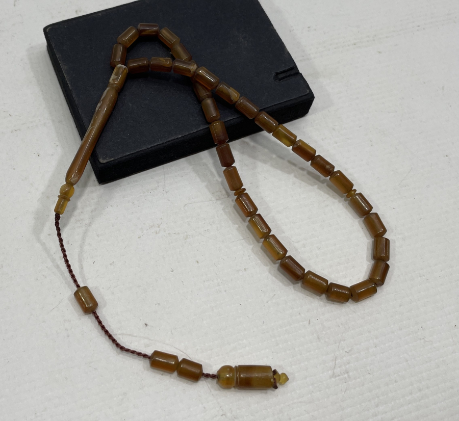 DAĞ KEÇİSİ BOYNUZUNDAN MAMUL MISIRİ KESİM TESPİH