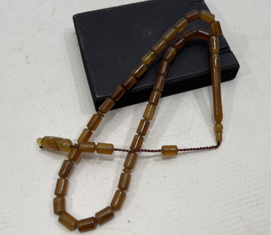 DAĞ KEÇİSİ BOYNUZUNDAN MAMUL MISIRİ KESİM TESPİH