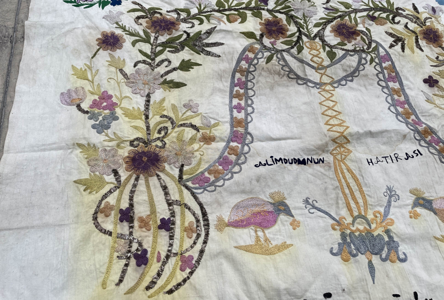 DEV BOYDA TAMAMI EL YAPIMI ÜZERİ DUALI PANO