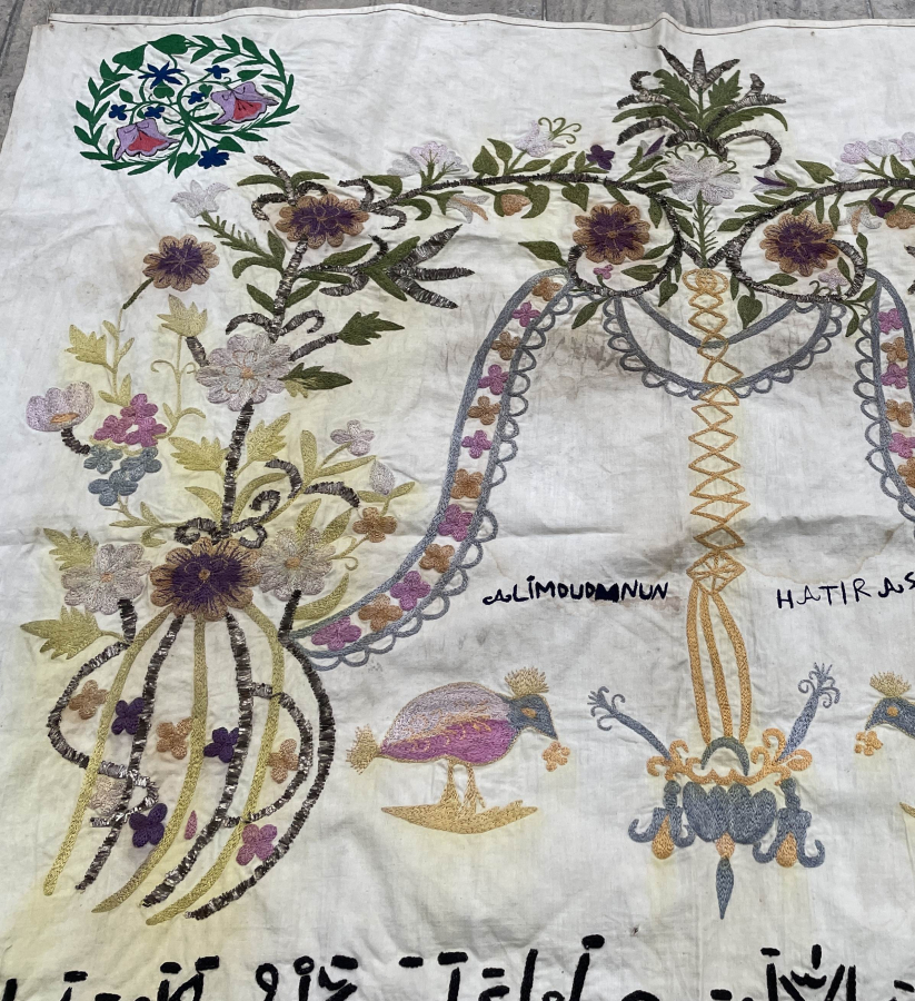 DEV BOYDA TAMAMI EL YAPIMI ÜZERİ DUALI PANO