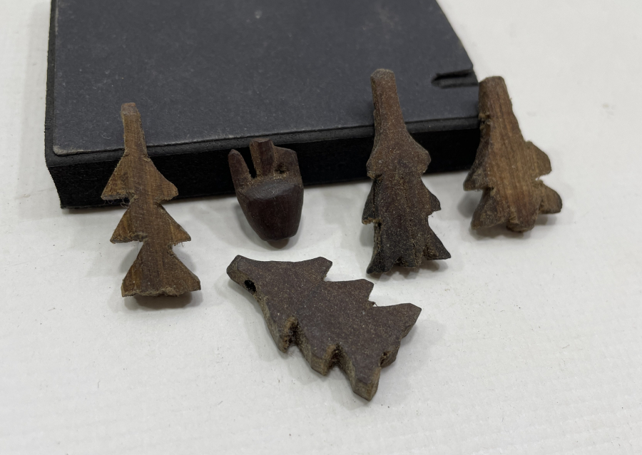 EL YAPIMI ANTİKA ŞAMAN İŞİ AHŞAP NAZARLIK LOTU