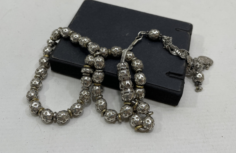 GÜMÜŞ İÇİNE MİSK-İ AMBER KONULARAK YAPILMIŞ ÖZEL YAPIM TESPİH