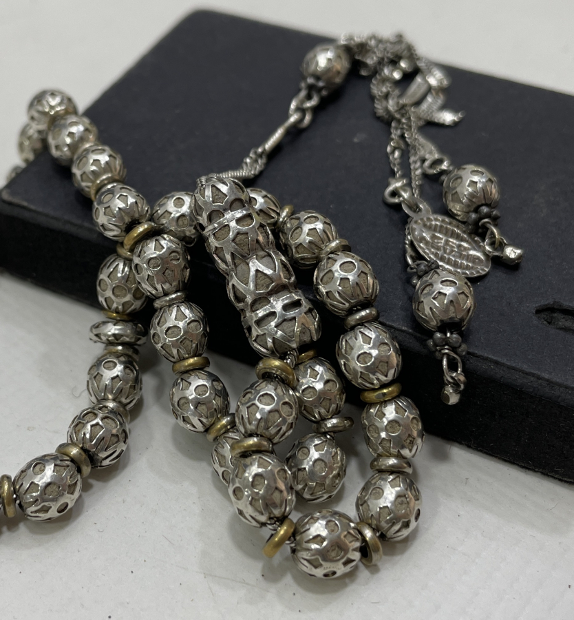 GÜMÜŞ İÇİNE MİSK-İ AMBER KONULARAK YAPILMIŞ ÖZEL YAPIM TESPİH