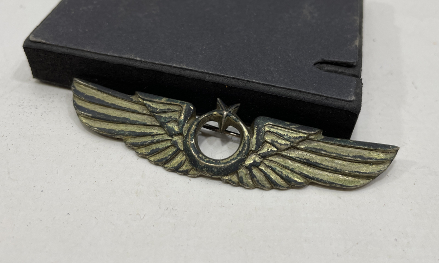 GÜMÜŞTEN MAMUL ANTİKA ASKERİ PİLOT BRÖVESİ