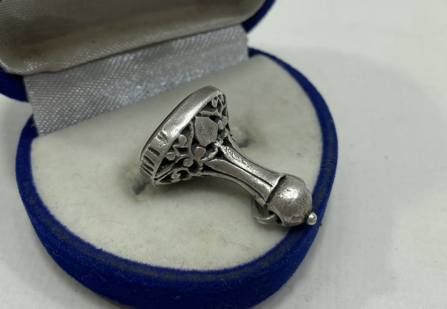 OSMANLI DÖNEMİ AKİK TAŞLI NADİR GÜMÜŞ MÜHÜR