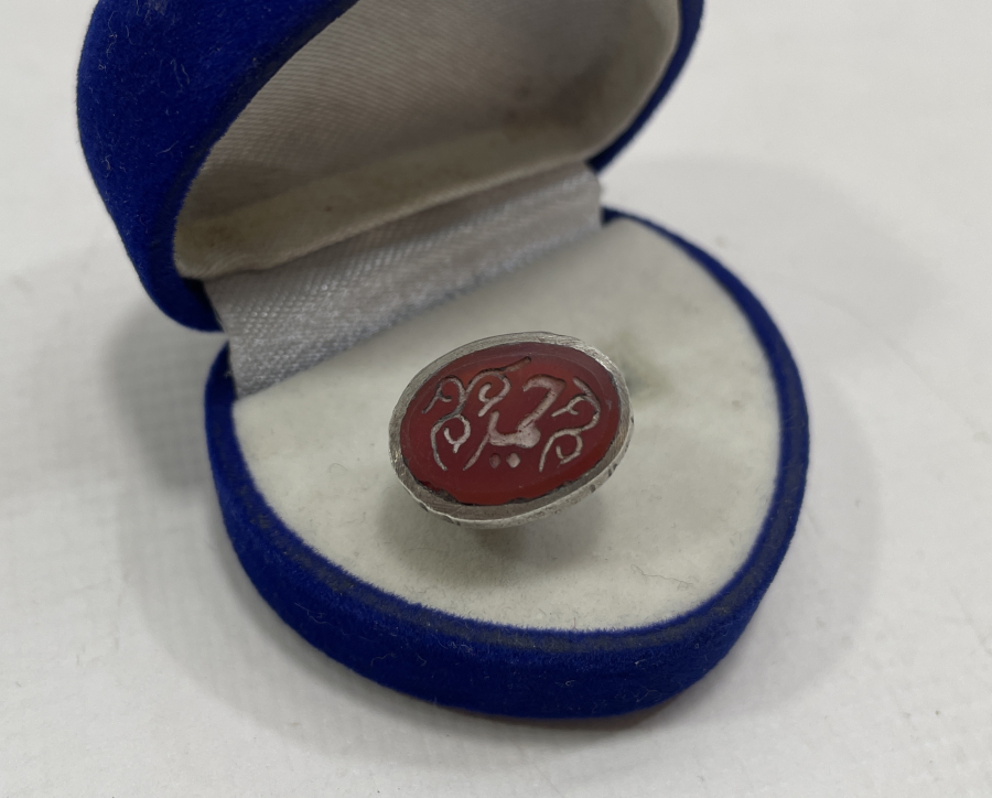 OSMANLI DÖNEMİ AKİK TAŞLI NADİR GÜMÜŞ MÜHÜR