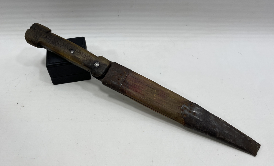 OSMANLI DÖNEMİ BOYNUZ SAPLI VE AY YILDIZLI ÇERKES KAMASI