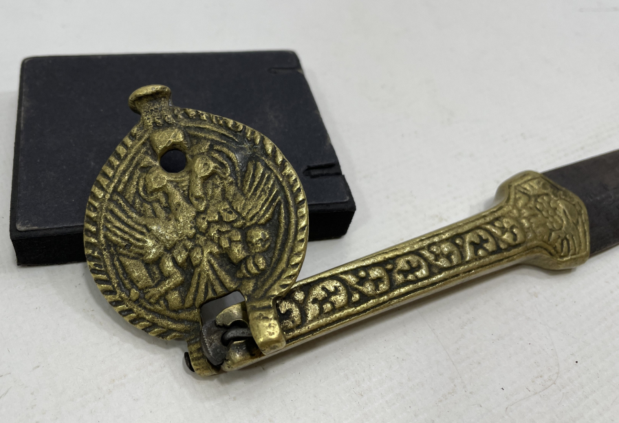 OSMANLI DÖNEMİ ÇOK NADİR ÇİFT BAŞLI KARTAL GÖRSELLİ KILIÇ MASATI