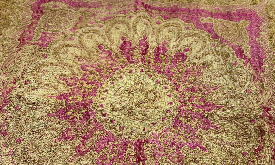 OSMANLI DÖNEMİ ÇOK NADİR HEREKE İŞİ SAKAL-I ŞERİF ÖRTÜSÜ