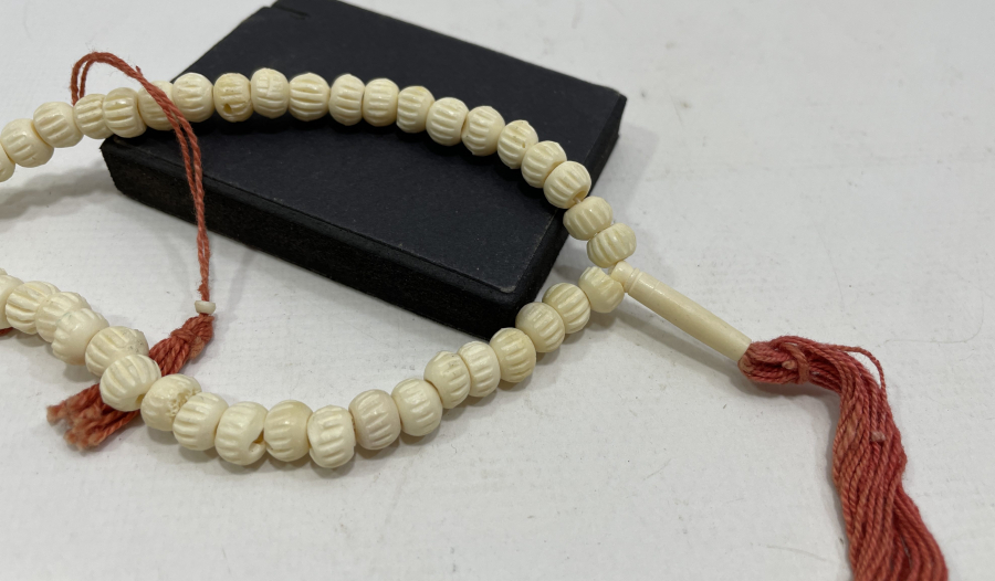 OSMANLI DÖNEMİ HABBELERİ SİKKE FORMUNDA DERVİŞ TESPİHİ