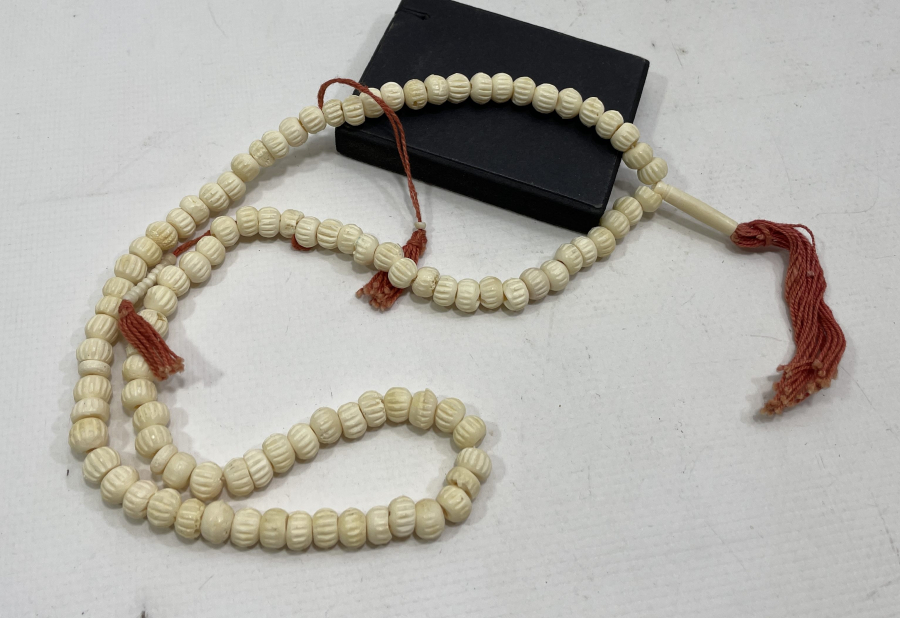 OSMANLI DÖNEMİ HABBELERİ SİKKE FORMUNDA DERVİŞ TESPİHİ