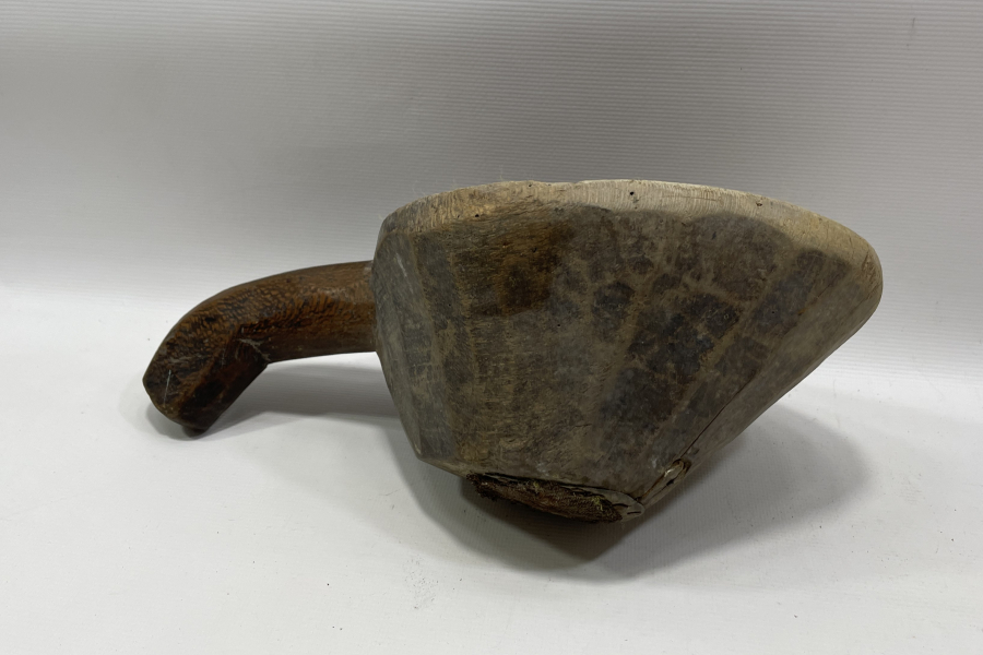 OSMANLI DÖNEMİ NADİR FORMDA EL OYMA AHŞAP SÜZGEÇ