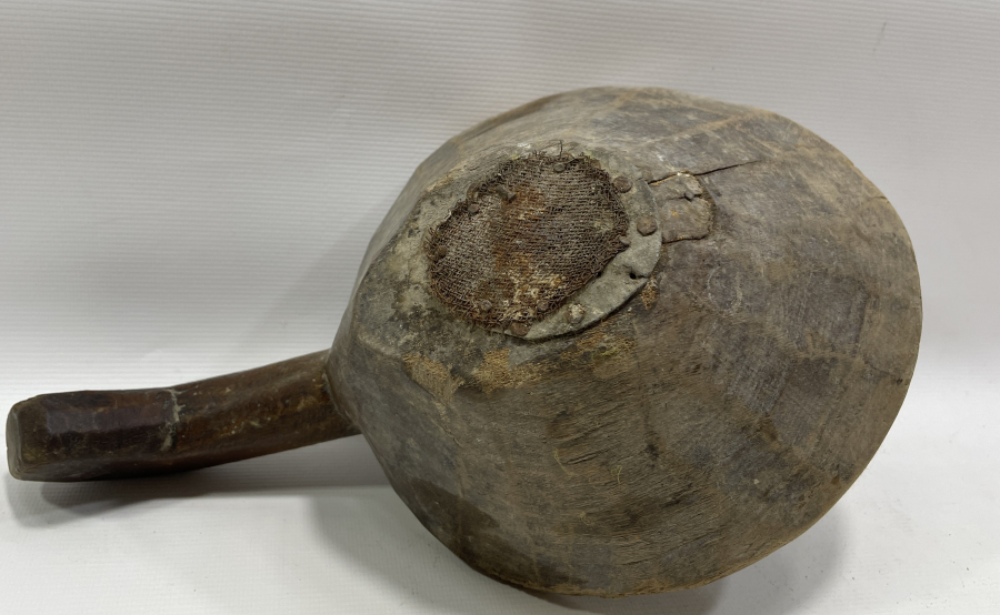 OSMANLI DÖNEMİ NADİR FORMDA EL OYMA AHŞAP SÜZGEÇ