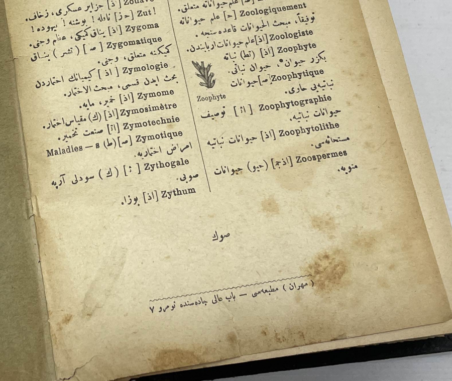 OSMANLI DÖNEMİ DEV BOY OSMANLICA FRANSIZCA SÖZLÜK