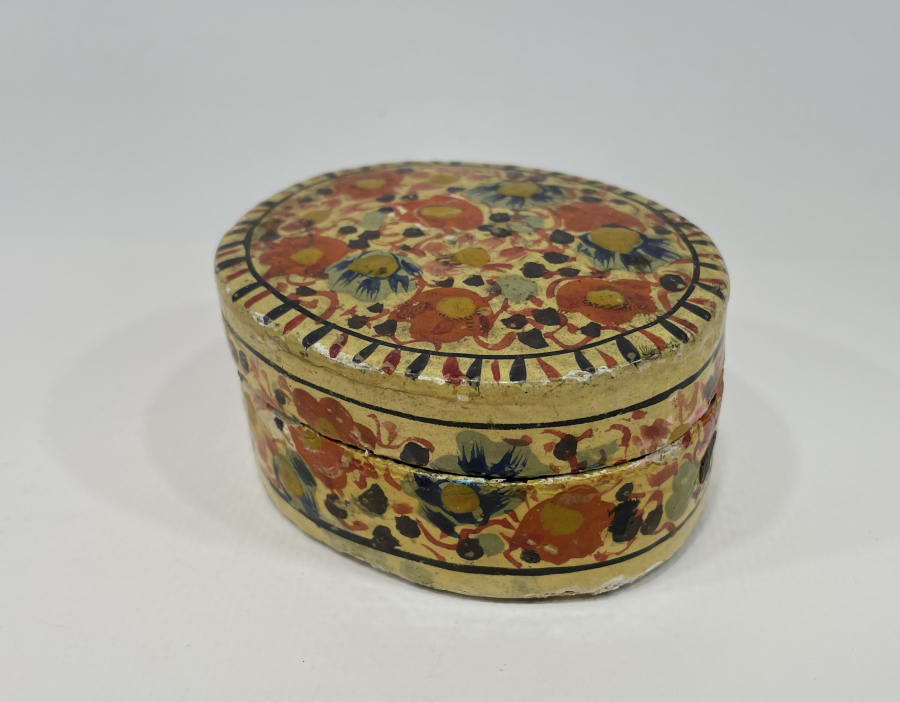 OSMANLI DÖNEMİ EL BOYAMA PAPİER MACHE TESPİH KUTUSU