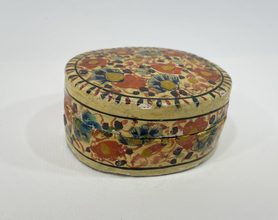 OSMANLI DÖNEMİ EL BOYAMA PAPİER MACHE TESPİH KUTUSU