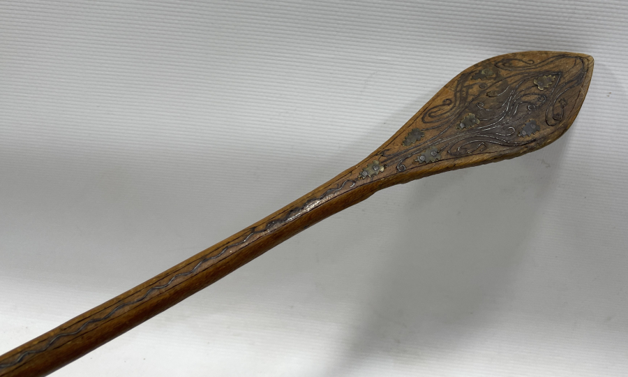 OSMANLI DÖNEMİ GÜMÜŞ ÇAKMA İŞÇİLİKLİ AFYON YAPIMI TEKKE İŞİ SIRT KAŞIYICI