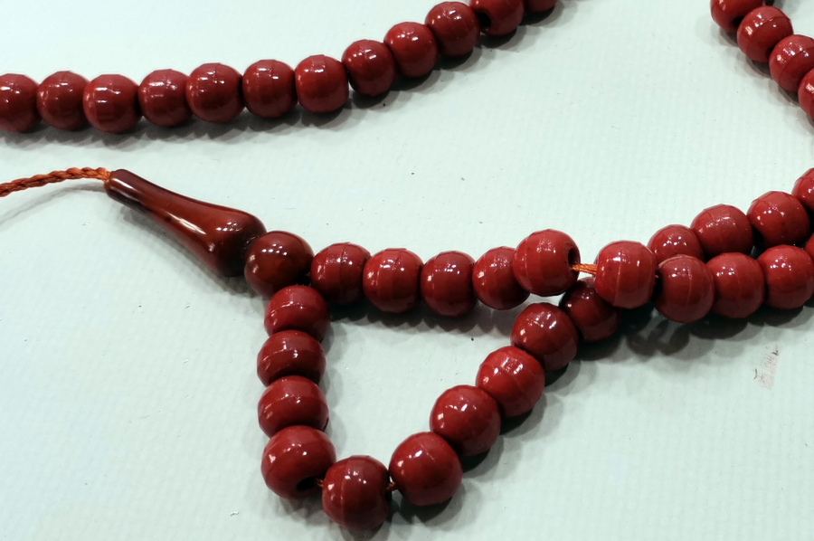 OSMANLI DÖNEMİ NADİR RENKTE BEYKOZ İŞİ 99 LUK NAMAZ TESPİHİ