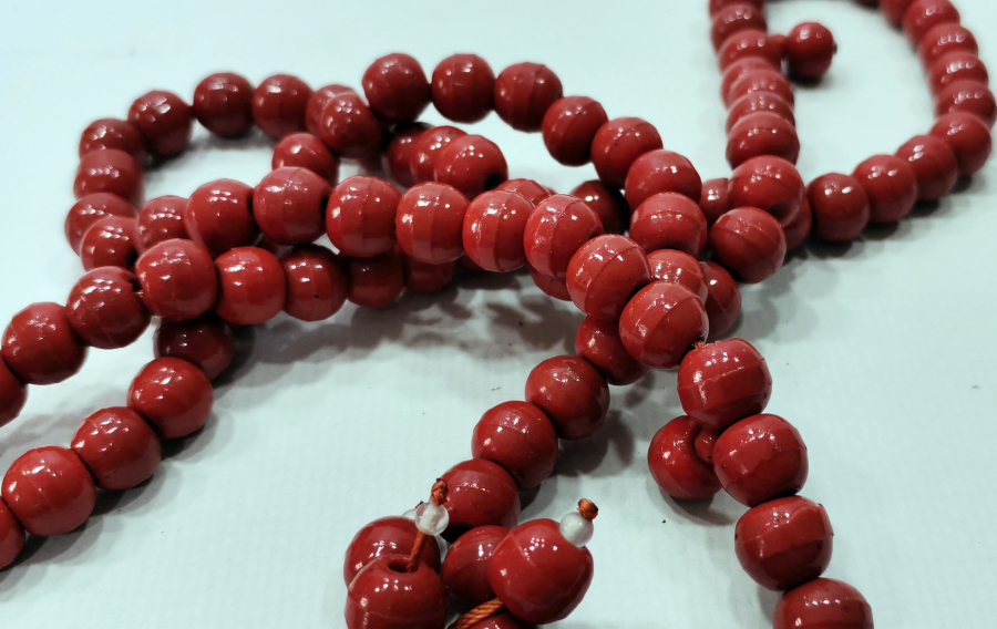 OSMANLI DÖNEMİ NADİR RENKTE BEYKOZ İŞİ 99 LUK NAMAZ TESPİHİ