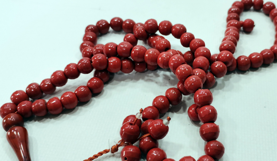 OSMANLI DÖNEMİ NADİR RENKTE BEYKOZ İŞİ 99 LUK NAMAZ TESPİHİ