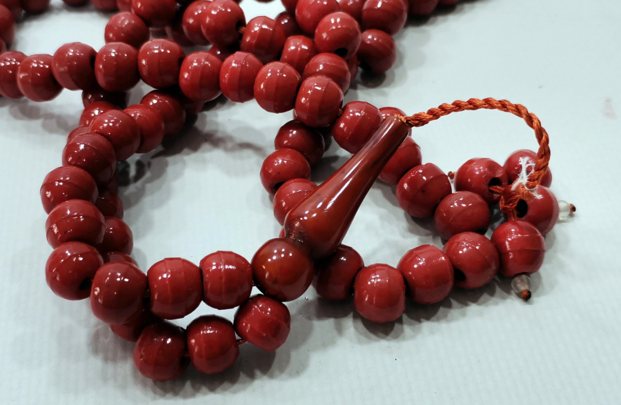 OSMANLI DÖNEMİ NADİR RENKTE BEYKOZ İŞİ 99 LUK NAMAZ TESPİHİ