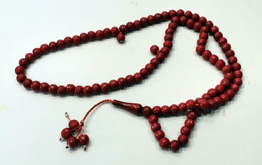 OSMANLI DÖNEMİ NADİR RENKTE BEYKOZ İŞİ 99 LUK NAMAZ TESPİHİ