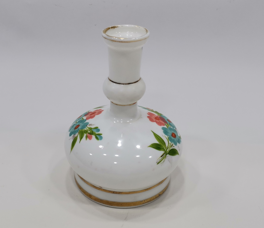 OSMANLI DÖNEMİ ÜZERİ EL BOYAMA İŞÇİLİKLİ NADİR NARGİLE ŞİŞESİ