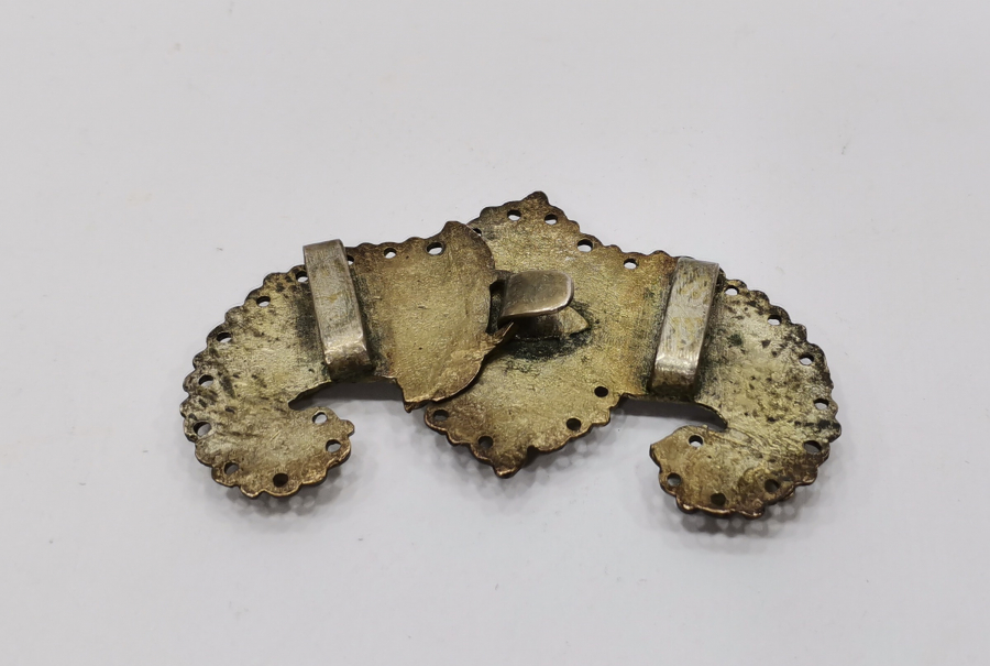 ÜZERİ AY YILDIZLI OSMANLI DÖNEMİ SAVATLI ÇERKES İŞİ GELİN KEMERİ