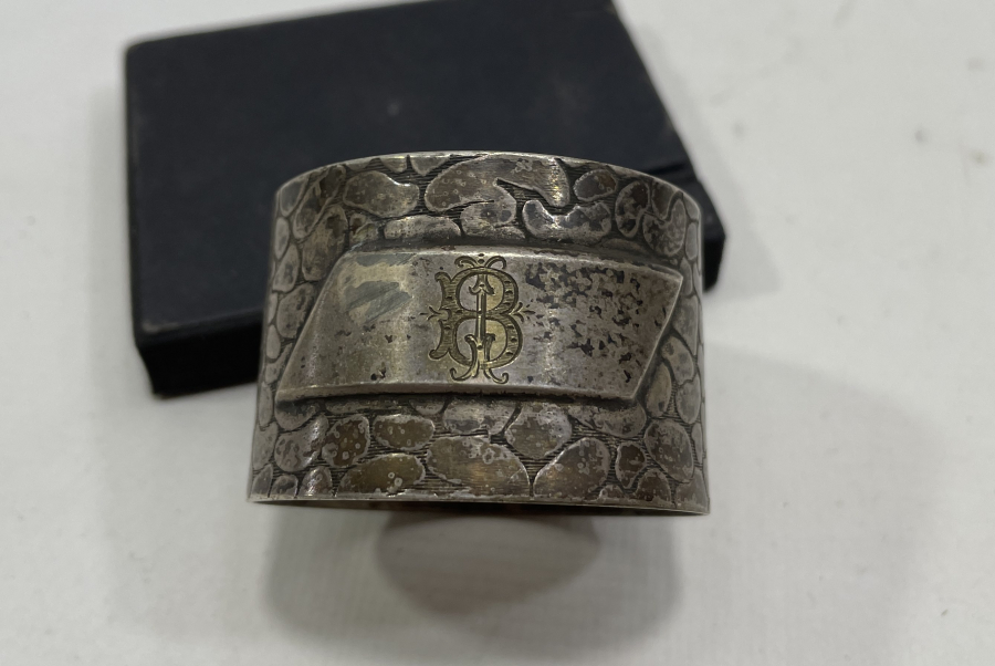 ÜZERİ İNSİYALLİ 1900 BAŞLARI GÜMÜŞ KAPLAMA PEÇETELİK