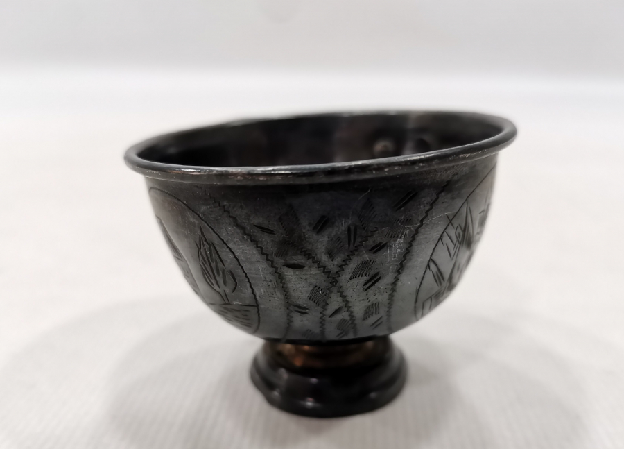 ÜZERİ OSMANLI DEVLET ARMALI TUĞRALI VE SAH DAMGALI GÜMÜŞ FİNCAN ZARFI