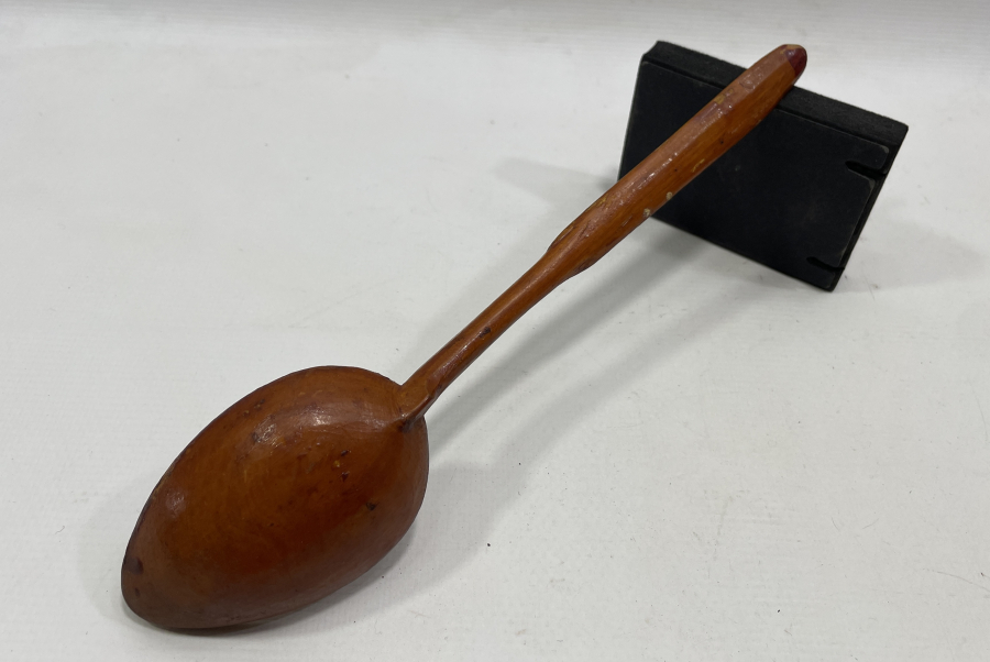 ÜZERİ OSMANLICA BEYİT YAZILI EL BOYAMA TAHTA KAŞIK