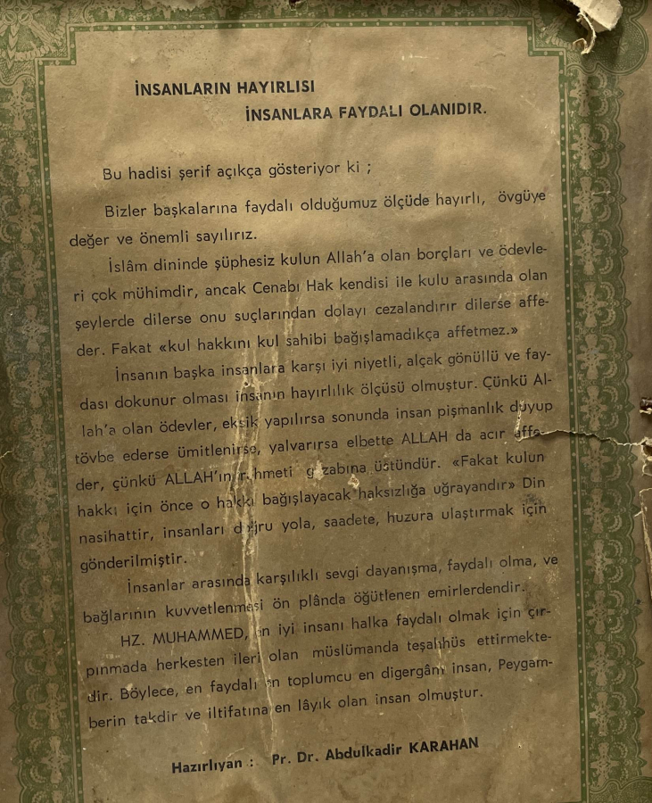 ÜZERİNDE KABE-İ ŞERİF BULUNAN OSMANLI DÖNEMİ EL ÇEKME HAT LEVHA