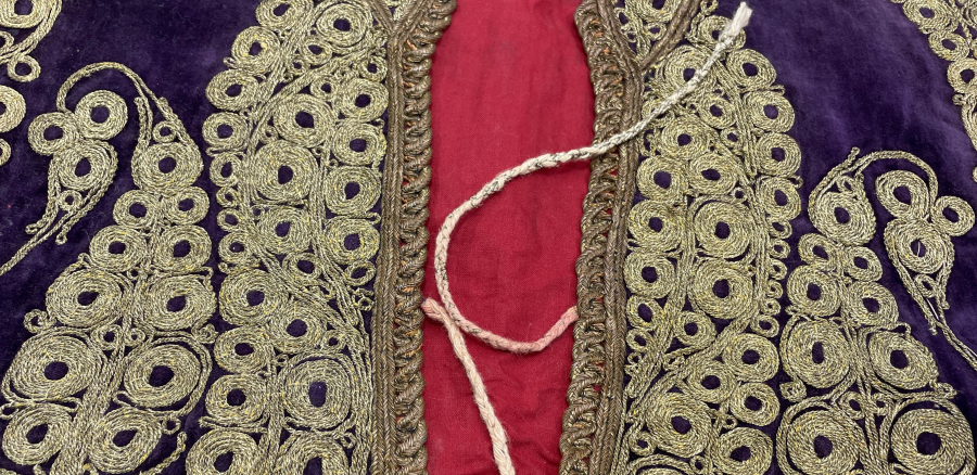 OSMANLI DÖNEMİ ÇİL KONDİSYONDA GELİN CEPKENİ