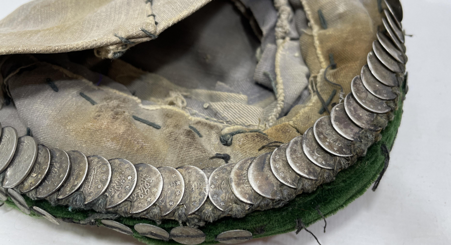 OSMANLI DÖNEMİ GÜMÜŞ PARALI GELİN FESİ