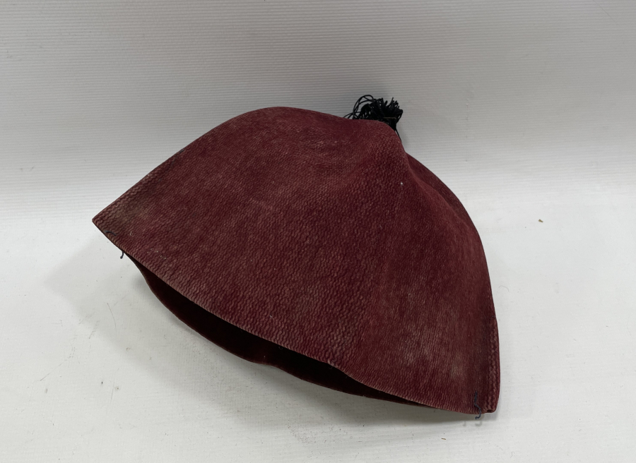 OSMANLI DÖNEMİ NADİR FORMDA DOKUMA AZİZİ TİP FES