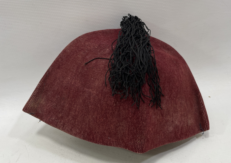 OSMANLI DÖNEMİ NADİR FORMDA DOKUMA AZİZİ TİP FES