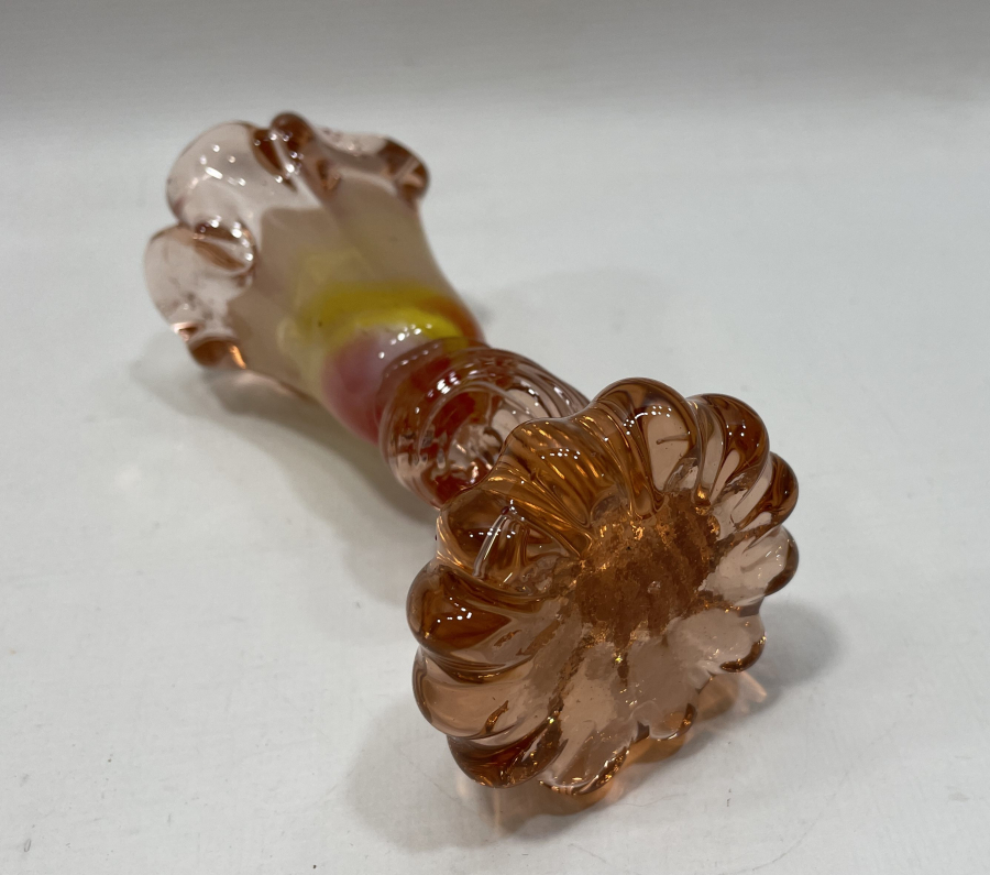 ÜFLEME CAMDAN MAMUL EL YAPIMI MURANO VAZO