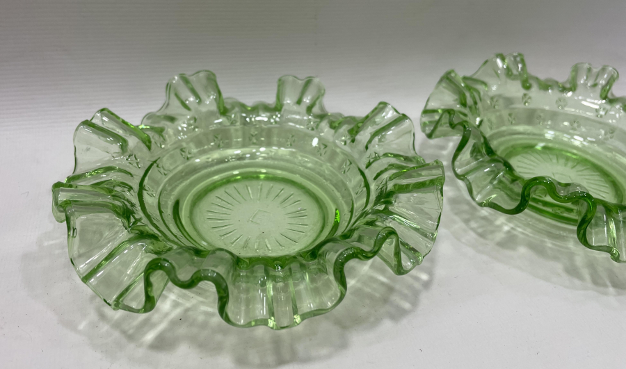 URANYUM YEŞİLİ ANTİKA ÇİFT NADİR LOKUMLUK