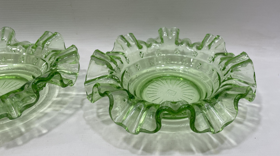 URANYUM YEŞİLİ ANTİKA ÇİFT NADİR LOKUMLUK