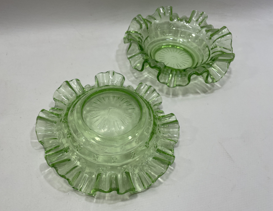 URANYUM YEŞİLİ ANTİKA ÇİFT NADİR LOKUMLUK