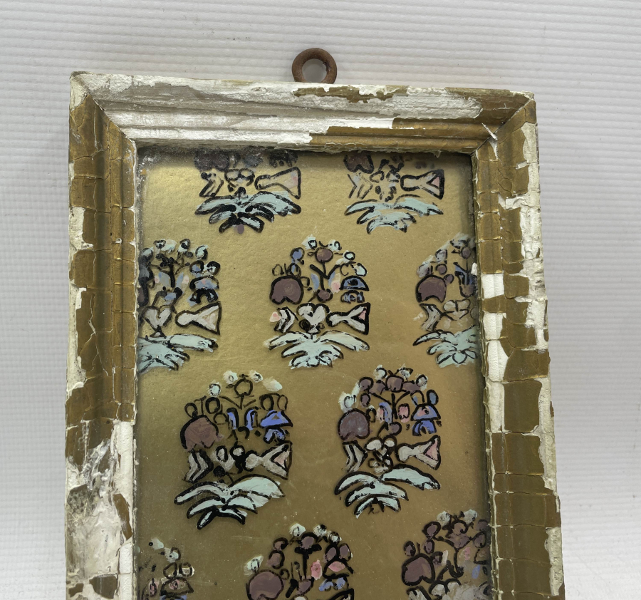 ALTIN VARAKLI OSMANLI DÖNEMİ EL BOYAMA CAMALTI PANO