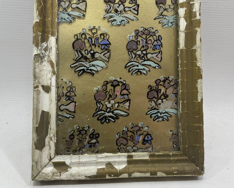 ALTIN VARAKLI OSMANLI DÖNEMİ EL BOYAMA CAMALTI PANO