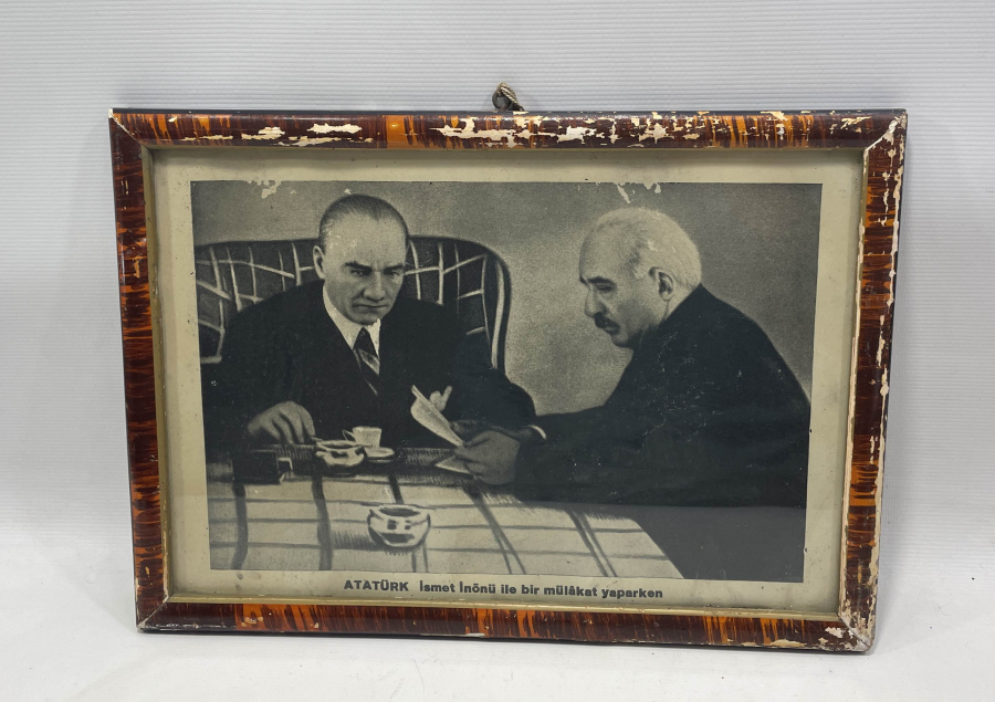 CUMHURİYET BAŞLARI ATATÜRK VE İNÖNÜ GÖRSELLİ PANO