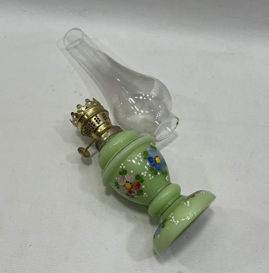 EL BOYAMA ANTİKA OPAL GAZ LAMBASI