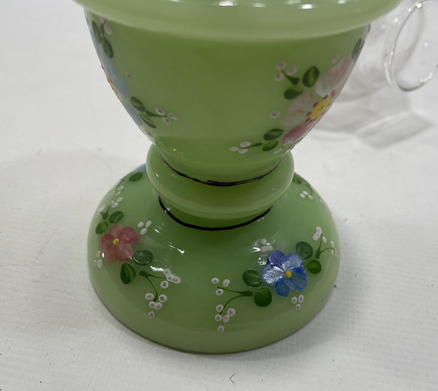 EL BOYAMA ANTİKA OPAL GAZ LAMBASI