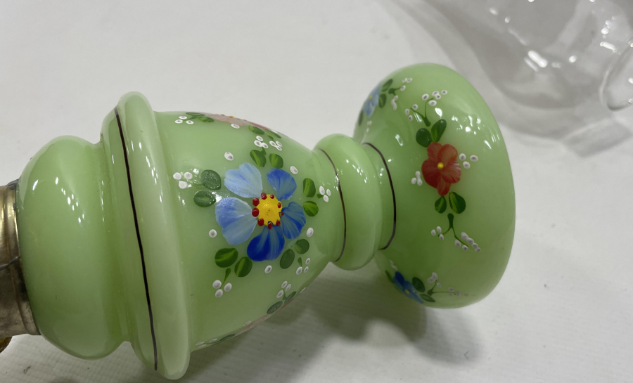 EL BOYAMA ANTİKA OPAL GAZ LAMBASI