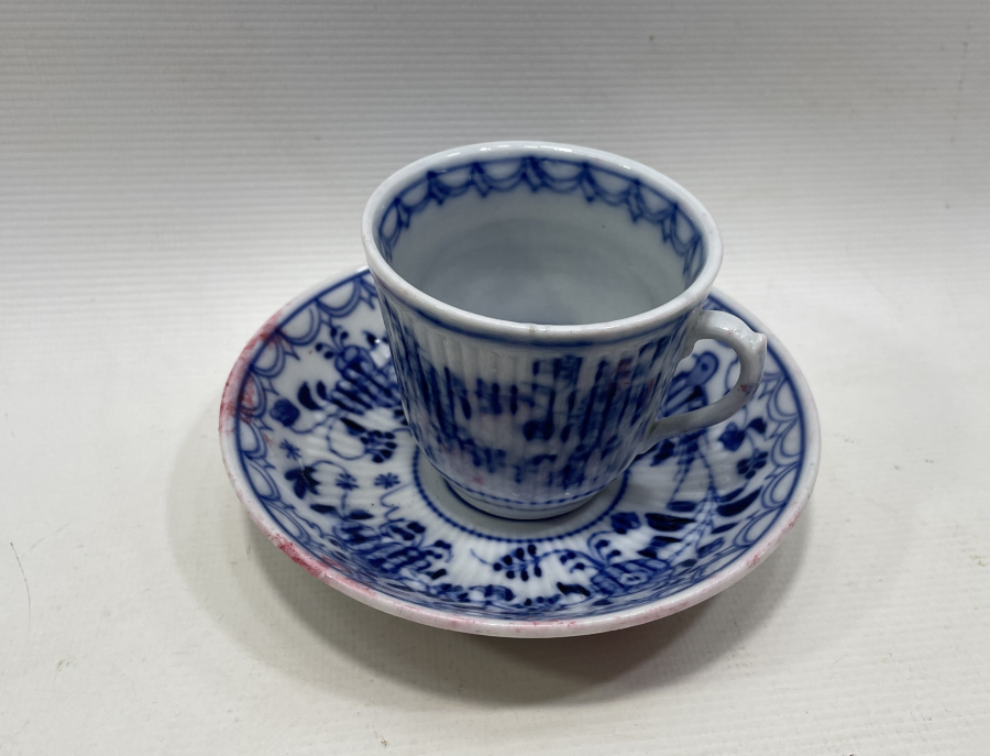 MEİSSEN MARKA NADİR RENKTE ANTİKA KUŞLU FİNCAN